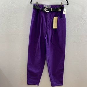 Vintage 80's Gloria Vanderbilt Purple Jeans NWT